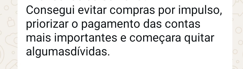 Mensagem de aluna da Rota da Riqueza 4