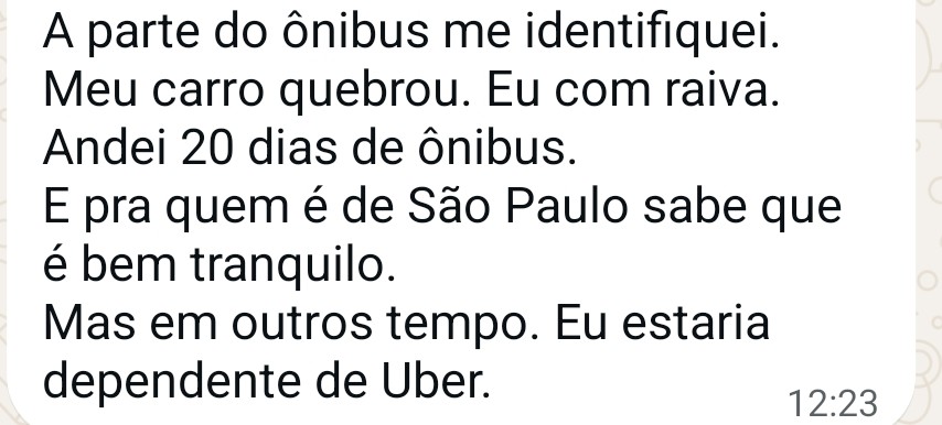 Mensagem de aluna da Rota da Riqueza 1